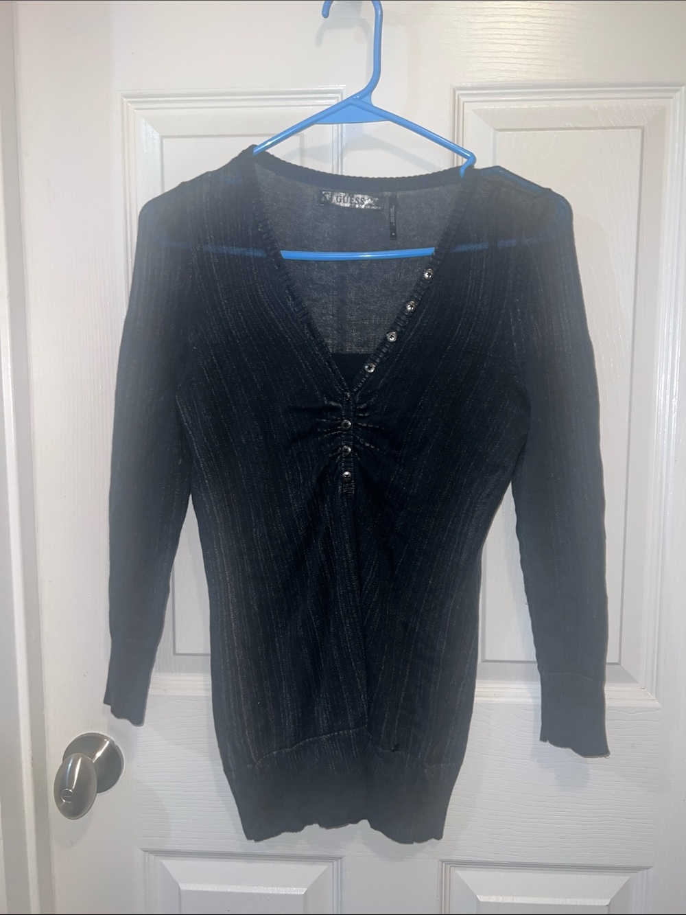 Guess Black Knit Sweater Top